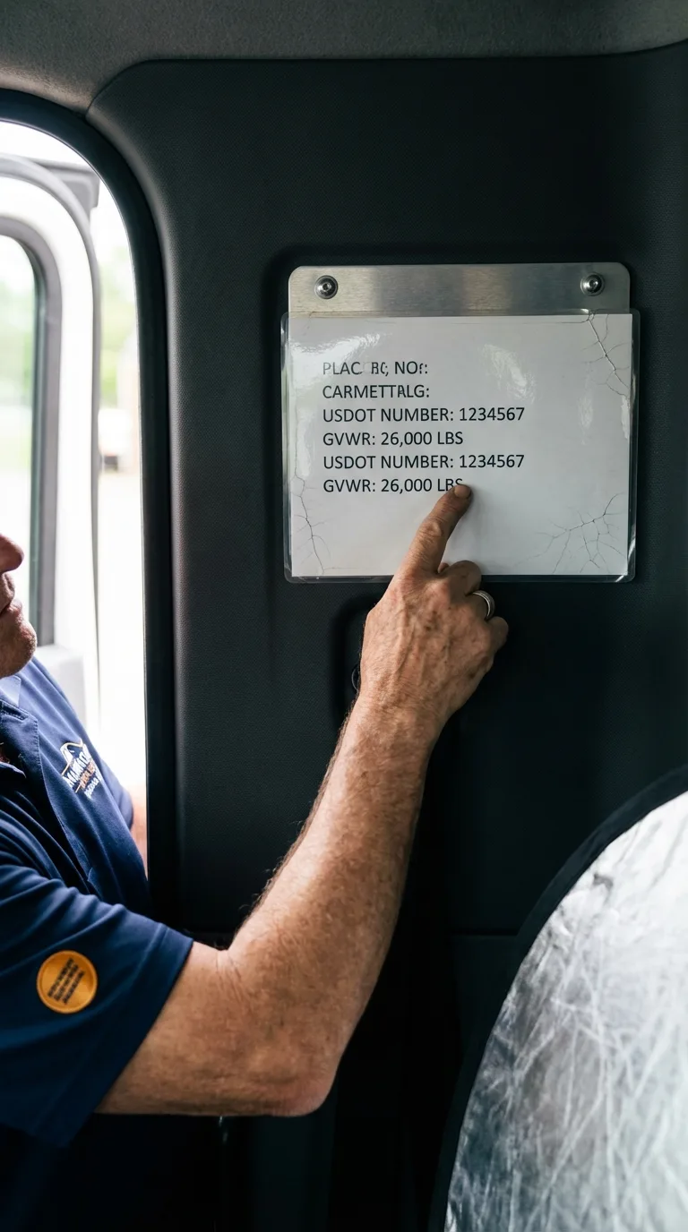 USDOT licensing placard verification in Seeley Lake